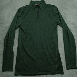 Spyder Pullover Mens Medium Green 1/4 Zip Pullover Activewear Casual